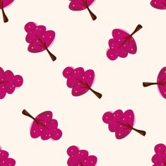 tree cartoon seamless pattern background N35