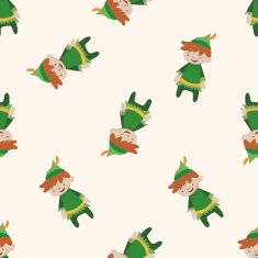 Peter Pan cartoon seamless pattern background