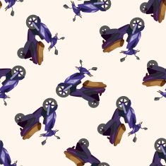 transportation motor cartoon seamless pattern background N37