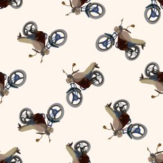 transportation motor cartoon seamless pattern background N38