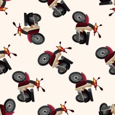 transportation motor cartoon seamless pattern background N40