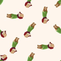 animal dog cartoon seamless pattern background N56