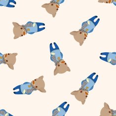 animal dog cartoon seamless pattern background N61
