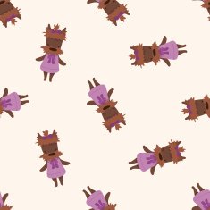 animal dog cartoon seamless pattern background N62
