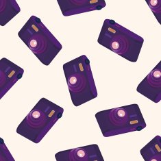 camera cartoon seamless pattern background N62