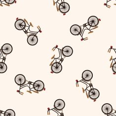 bicycle cartoon design seamless pattern background