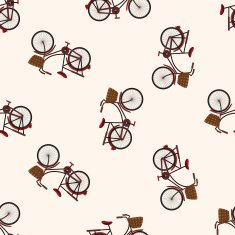 bicycle cartoon design seamless pattern background N5