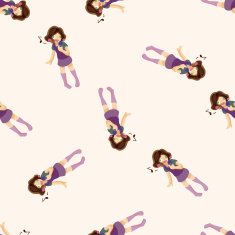 band member singer cartoon seamless pattern background N9