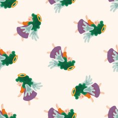 angel cartoon design seamless pattern background N6