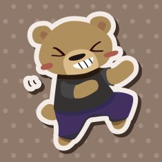 animal bear cartoon theme elements N19