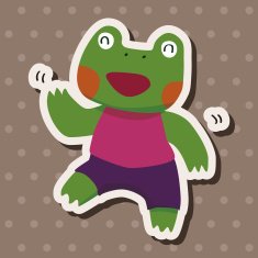 animal frog cartoon theme elements N15