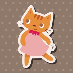 animal cat cartoon theme elements N21