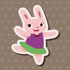 animal rabbit cartoon theme elements N39