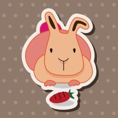 animal rabbit cartoon theme elements N40
