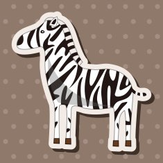 animal zebra cartoon theme elements N10