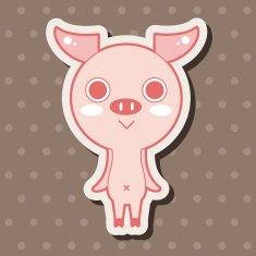 animal pig cartoon theme elements N21