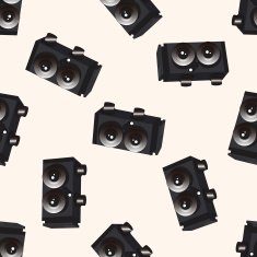 camera cartoon seamless pattern background N63