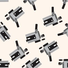camera cartoon seamless pattern background N66