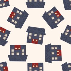 Building house cartoon seamless pattern background N56