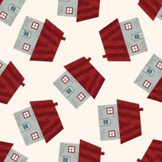 Building house cartoon seamless pattern background N57