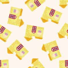 Building house cartoon seamless pattern background N59