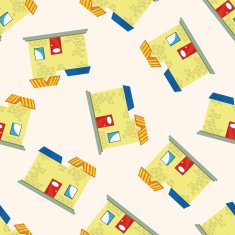 Building house cartoon seamless pattern background N65