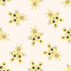 animal mouse cartoon seamless pattern background N7