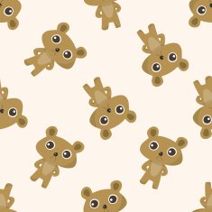 animal bear cartoon seamless pattern background N5