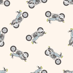 transportation motor cartoon seamless pattern background N43