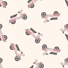 transportation motor cartoon seamless pattern background N45