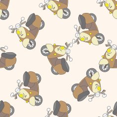 transportation motor cartoon seamless pattern background N49