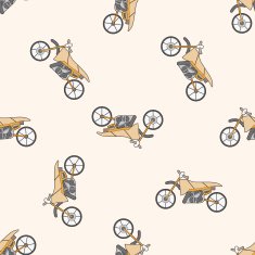 transportation motor cartoon seamless pattern background N51