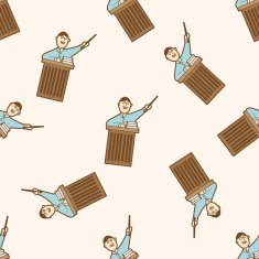 people character cartoon seamless pattern background N36