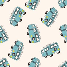 transportation car cartoon seamless pattern background N66