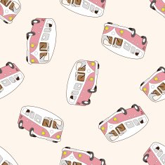 transportation car cartoon seamless pattern background N71