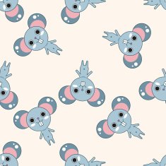 animal mouse cartoon seamless pattern background N8