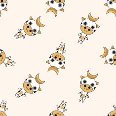 animal cow cartoon seamless pattern background N2
