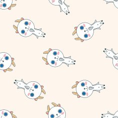 animal goat cartoon seamless pattern background N2