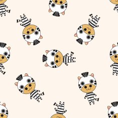 animal zebra cartoon seamless pattern background N2