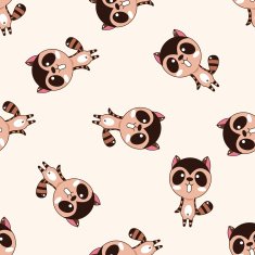 animal squirrel cartoon seamless pattern background N3
