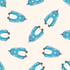 monster cartoon vecotr seamless pattern background N6