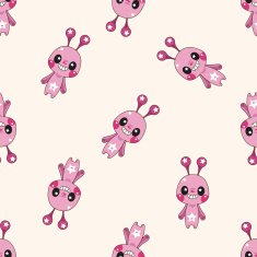 monster cartoon vecotr seamless pattern background N9