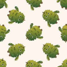 monster cartoon vecotr seamless pattern background N13