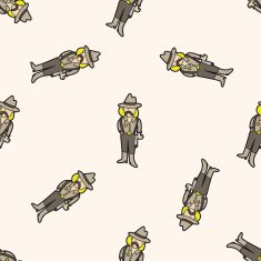 american people cartoon seamless pattern background N2