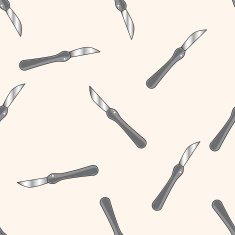 hospital theme Scalpel cartoon seamless pattern background