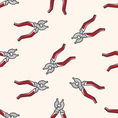 work tool pliers cartoon seamless pattern background
