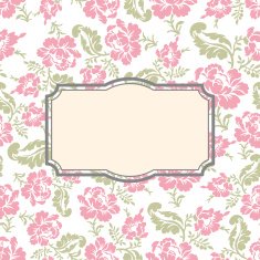 Roses floral card Frame template to text