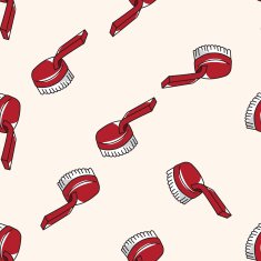 work tool brush cartoon seamless pattern background