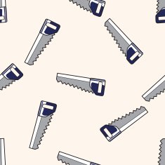work tool hacksaw cartoon seamless pattern background