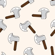 work tool axe cartoon seamless pattern background N3